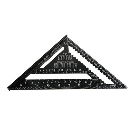 BIG HORN Rafter Angle Square, 12 Inch, Aluminum 19579
